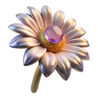 magnificent creative Single Daisy Flower Side View Transparent Background premium png