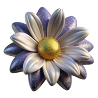 impressive modern Single Daisy Front View Isolated on Transparent Background png