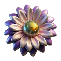 beautiful modern Single Daisy Front View Isolated on Transparent Background high resolution png