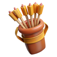 elegant artistic A quiver full of arrows detailed png