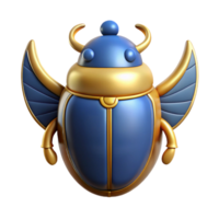 magnificent rustic Scarab beetle, Egyptian sacred symbol high quality png
