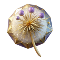elegant modern Single Dandelion Seed Head Isolated high quality png