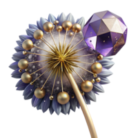 vibrant traditional Single Dandelion with Seeds Transparent high quality png
