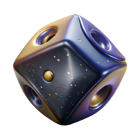 dramatic creative Single Dice Top View Isolated Element png