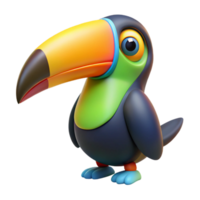 beautiful modern A colorful toucan with a large beak high quality png