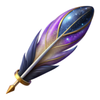 stunning abstract Single Feather Quill Pen Angled View Cutout genuine png