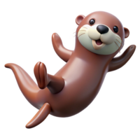 beautiful rustic A playful sea otter floating on its back authentic png