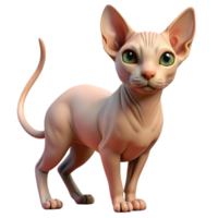 magnificent vintage A Sphynx cat with no fur premium png