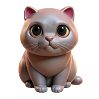 vibrant classic A Scottish Fold cat with folded ears authentic png
