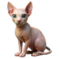 wonderful rustic A Sphynx cat with no fur authentic png