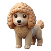 magnificent contemporary A Poodle dog with curly fur authentic png