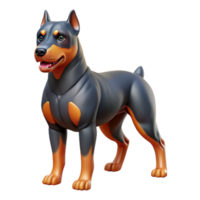 beautiful creative A Rottweiler dog with a muscular build detailed png