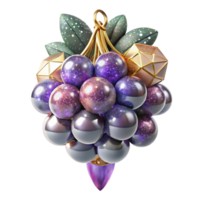 magnificent classic Single Grape Bunch Hanging Down Cutout Transparent Background high quality png