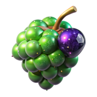 elegant artistic Single Grape Green and Ripe Isolated Element high resolution png