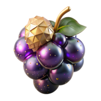 dramatic modern Single Grape with Stem Transparent Cutout exclusive png