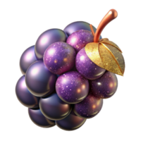 wonderful traditional Single Grape Side Angle Cutout with Stem professional png