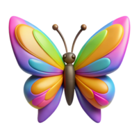 serene artistic A butterfly with colorful wings original png