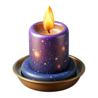 dramatic minimalist Single Lit Candle with Soft Glow Isolated Element high resolution png