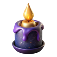 magnificent modern Single Lit Candle with Soft Glow Isolated Element genuine png