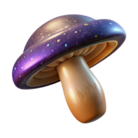 elegant abstract Single Mushroom Cap Top View Isolated high resolution png