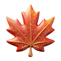 serene traditional Single Maple Leaf Cutout with Orange Red Color high quality png