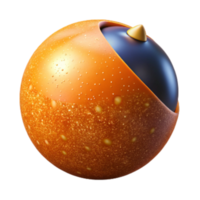 serene classic Single Orange Side View Isolated professional png