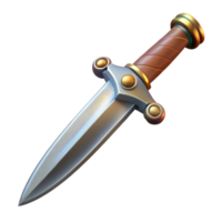 impressive modern A steel dagger, ornate handle, sharp blade authentic png