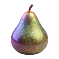 serene traditional Single Pear Front View Transparent Background original png