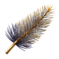 serene minimalist Single Pine Branch with Needles Close Up Isolated png