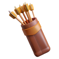 beautiful abstract A quiver full of arrows, fletching visible exclusive png