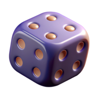 extraordinary artistic A dice, six-sided, showing a specific number authentic png