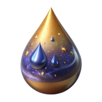 elegant vintage Single Raindrop Cutout with Realistic Water Effect premium png