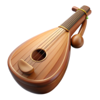 extraordinary abstract A lute, wooden, with strings genuine png