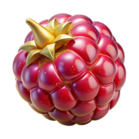 serene contemporary Single Red Raspberry Isolated Element original png