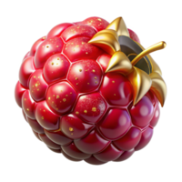 magnificent traditional Single Red Raspberry Isolated Element premium png