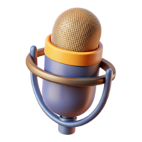 wonderful rustic Microphone with pop filter detailed png
