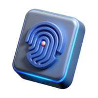 vibrant vintage Fingerprint scanner with glowing indicator authentic png