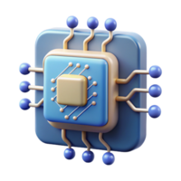 elegant modern Artificial intelligence chip with neural network design exclusive png