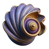wonderful rustic Single Seashell Cutout with Spiral Pattern genuine png