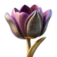 stunning abstract Single Tulip Front View Isolated Element original png