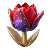 dramatic classic Single Tulip Front View Isolated Element authentic png