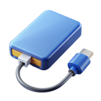 serene vintage External hard drive with USB cable authentic png