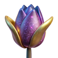 elegant abstract Single Tulip Front View Isolated Element exclusive png