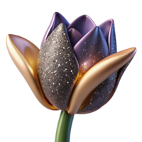 magnificent rustic Single Tulip Top View Isolated professional png