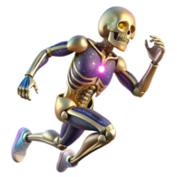 magnificent abstract Skeleton Athlete Completing Run Cutout with Sense of Accomplishment genuine png
