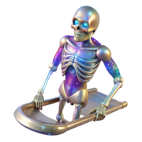 vibrant minimalist Skeleton Athlete Gripping Sled Handles Transparent high resolution png