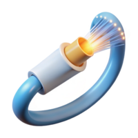 impressive creative Fiber optic cable with light emanating genuine png