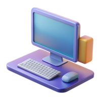 stunning rustic Desktop computer with monitor and keyboard original png