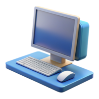 beautiful contemporary Desktop computer with monitor and keyboard high resolution png