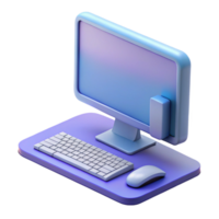 wonderful classic Desktop computer with monitor and keyboard high resolution png